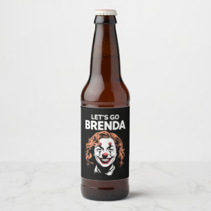 Rótulo Para Garrafa De Cerveja Kamala Palhaço Vamos Brenda