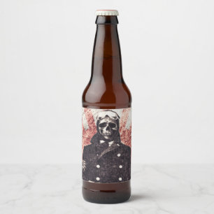 Rótulo Para Garrafa De Cerveja Kamikaze do crânio