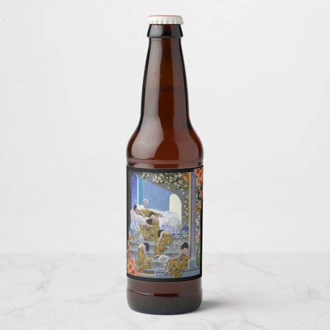Rótulo Para Garrafa De Cerveja Klimt-Inspired Surreal Collage (Frente)