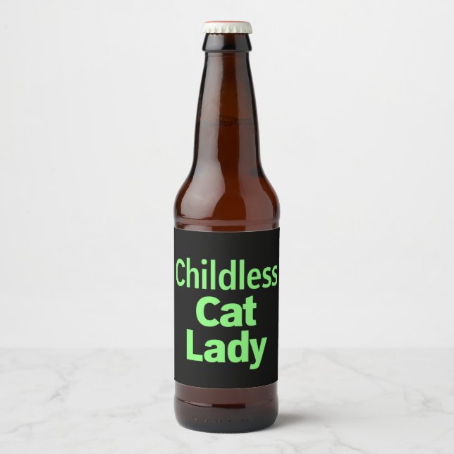 Rótulo Para Garrafa De Cerveja Lady Funny Lady Gato Sem Fios Votação 2024 (Frente)