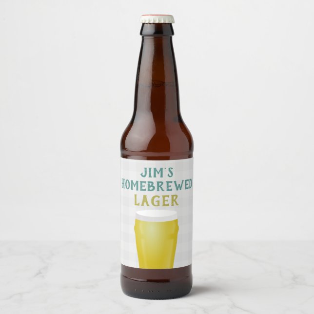 Rótulo Para Garrafa De Cerveja Lager caseiro (Frente)