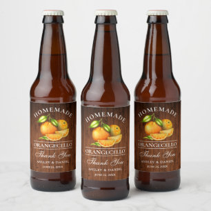 Rótulo Para Garrafa De Cerveja Laranjas Aquáticas Orangecello Madeira de Casament