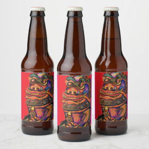 Rótulo Para Garrafa De Cerveja Leão chinês