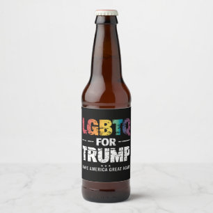 RÓTULO PARA GARRAFA DE CERVEJA LGBTQ PARA TRUMP GAY LESBIAN PARA TRUMP 2024
