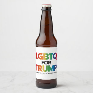 RÓTULO PARA GARRAFA DE CERVEJA LGBTQ PARA TRUMP GAY LÉSBICA PARA TRUMP 2024