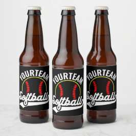 Rótulo Para Garrafa De Cerveja Liga Personalizada do ADD do Jogador do Softball T