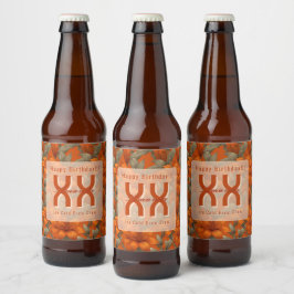 Rótulo Para Garrafa De Cerveja Lilases Florais Personalizadas Inspiradas na Natur