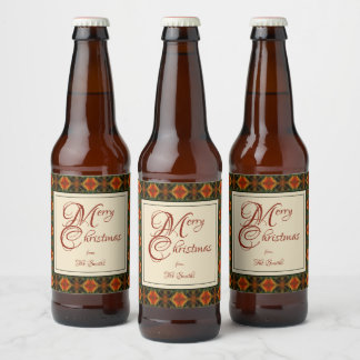 Rótulo Para Garrafa De Cerveja Lillian Christmas