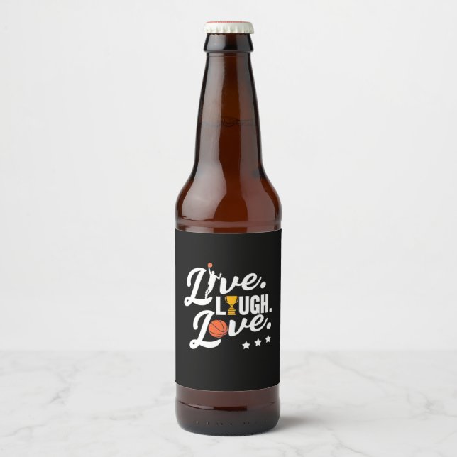Rótulo Para Garrafa De Cerveja Live Lough Love Basball (Frente)