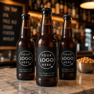 Rótulo Para Garrafa De Cerveja Logo Empresa empresarial minimalista