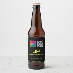 Rótulo Para Garrafa De Cerveja Logotipo comercial personalizável Monograma de cód