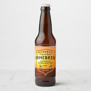 Rótulo Para Garrafa De Cerveja Logotipo da Receita Original Autêntica da Cerveja