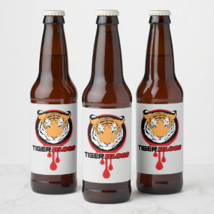 Rótulo Para Garrafa De Cerveja Logotipo do Sangue de Tigre