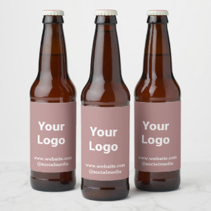 Rótulo Para Garrafa De Cerveja Logotipo personalizado simples e elegante aqui emp