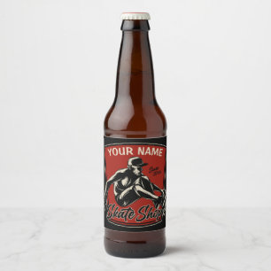 Rótulo Para Garrafa De Cerveja Loja de Skate Personalizada Grab Trick Skateboardi