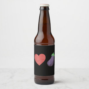 Rótulo Para Garrafa De Cerveja Love EggPlant Engraçado Gay LGBTQ Prid