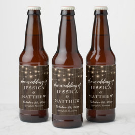Rótulo Para Garrafa De Cerveja Luzes de brilho da casa de fazenda russa
