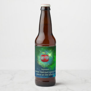 Rótulo Para Garrafa De Cerveja Maçã na Galáxia Graças