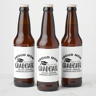 Rótulo Para Garrafa De Cerveja Mãe Orgulhosa, Nome de Graduação Personalizado Ano