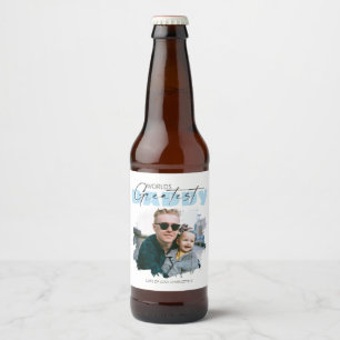 Rótulo Para Garrafa De Cerveja Maior Pai do Mundo Foto