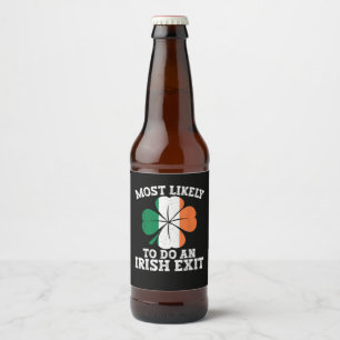 Rótulo Para Garrafa De Cerveja Mais Propenso a Fazer uma Saída Irlandesa no Dia d