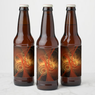 Rótulo Para Garrafa De Cerveja Manhã, Abstrato Magia