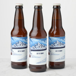 Rótulo Para Garrafa De Cerveja Maravilha de Inverno