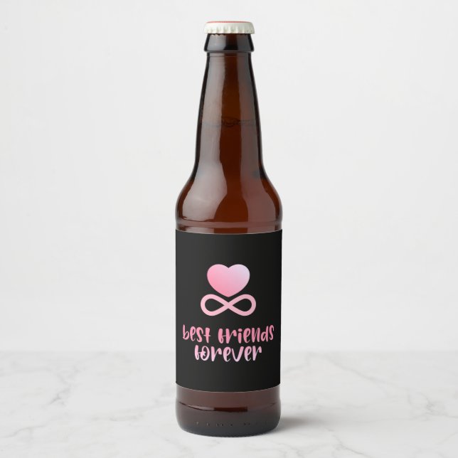 Rótulo Para Garrafa De Cerveja Melhor Amizade para sempre (Frente)