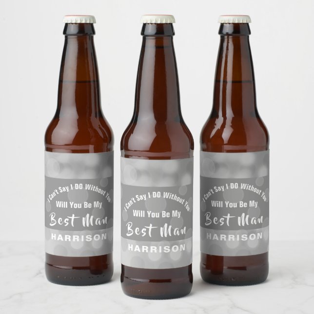 Rótulo Para Garrafa De Cerveja Melhor Proposta de Homem Personalizada Esparciosam (Garrafas)