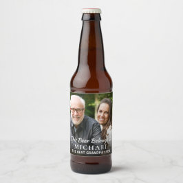 Rótulo Para Garrafa De Cerveja Melhor Vovô Alguma Foto Personalizada