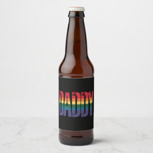 Rótulo Para Garrafa De Cerveja Mês do Orgulho Gay do Papai Dia dos Pais LGBTQ Arc