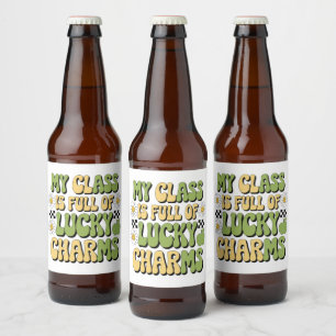Rótulo Para Garrafa De Cerveja Minha Classe É Cheio De Charms Sortudos Que Pedem 