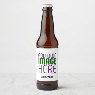 RÓTULO PARA GARRAFA DE CERVEJA MODELO DE TEXTO DE IMAGEM BRANCA SIMPLES EDITÁVEL 