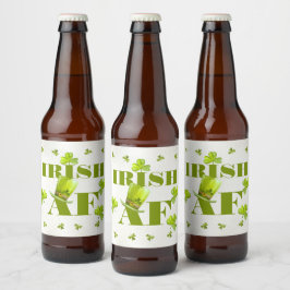 Rótulo Para Garrafa De Cerveja Modern Funny IRISH AF