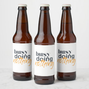 Rótulo Para Garrafa De Cerveja Moderno design urbano e moderno de Busy Doing Noth