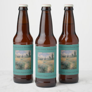 Rótulo Para Garrafa De Cerveja Monet Path na Ilha do Santo Martin, Vétheuil