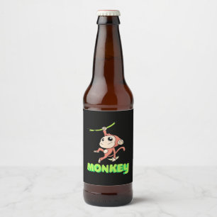 Rótulo Para Garrafa De Cerveja Monkey Banana