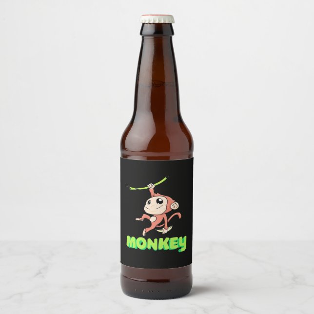 Rótulo Para Garrafa De Cerveja Monkey Banana (Frente)