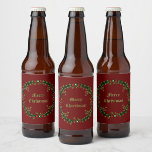Rótulo Para Garrafa De Cerveja Morte de Natal Gótica Personalizada