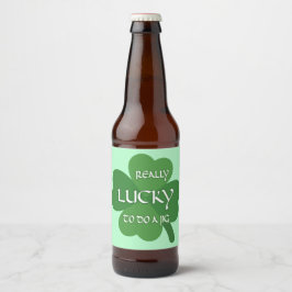 Rótulo Para Garrafa De Cerveja Muito Sortudo em fazer um Jig