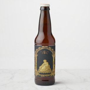 Rótulo Para Garrafa De Cerveja Mulher morta no Dourado Cobrir de Livro