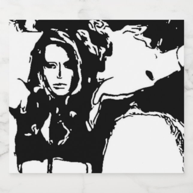 Rótulo Para Garrafa De Cerveja Mulher Witchy (Rótulo Único)