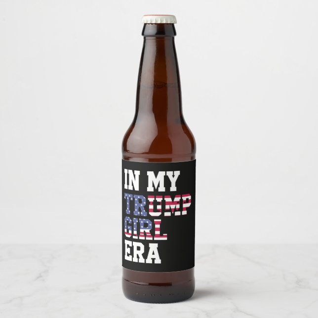 Rótulo Para Garrafa De Cerveja Na minha Trump Girl Era US 47th Presidente (Frente)