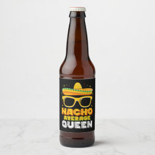 Rótulo Para Garrafa De Cerveja Nacho Média da Família Queen Girl Cinco De Mayo