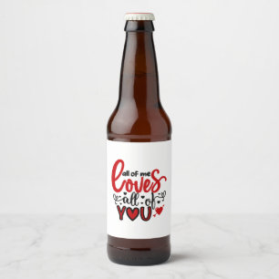 Rótulo Para Garrafa De Cerveja Namorados Art Todos Eu Amamos Todos Vocês