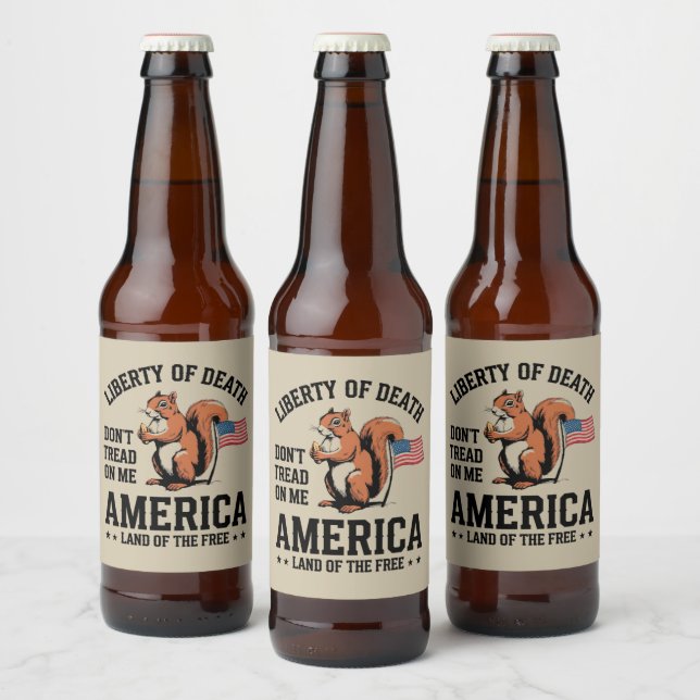 Rótulo Para Garrafa De Cerveja Não lance sobre a Justiça do Esquilo (Garrafas)