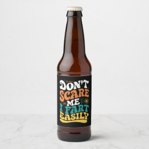 Rótulo Para Garrafa De Cerveja Não me assuste Eu Farto Facilmente Citação Diverti
