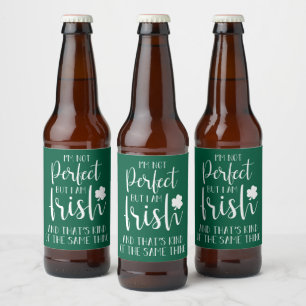 Rótulo Para Garrafa De Cerveja Não Perfeito, Mas Sou Irlandês   Cotação Dia d