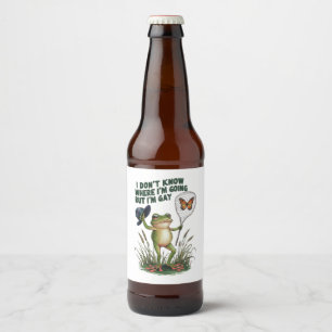 Rótulo Para Garrafa De Cerveja Não Sei Para Onde Estou Indo Mas Sou Sapo Gay