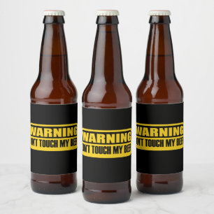 Rótulo Para Garrafa De Cerveja não toque na minha cerveja